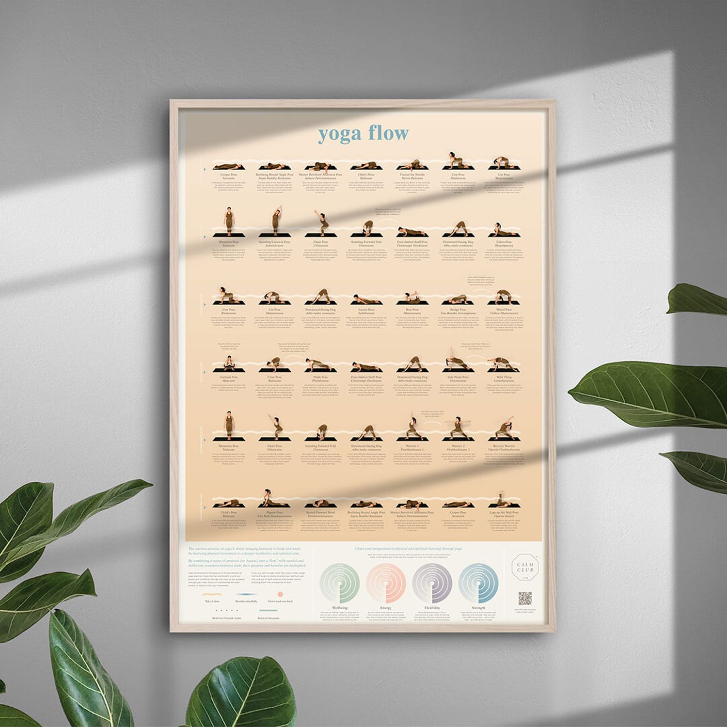Calm Club Yoga Flow Poster - Luckies