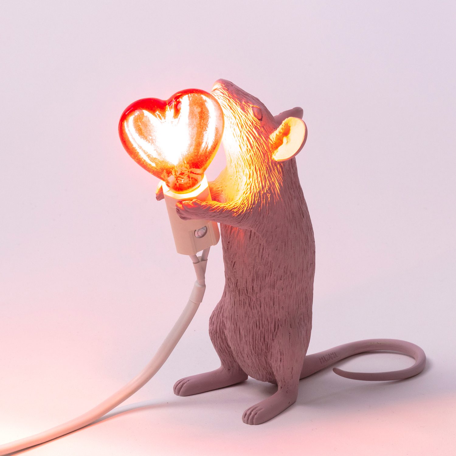 Mouse Lamp - Love/Roze Staand - Seletti