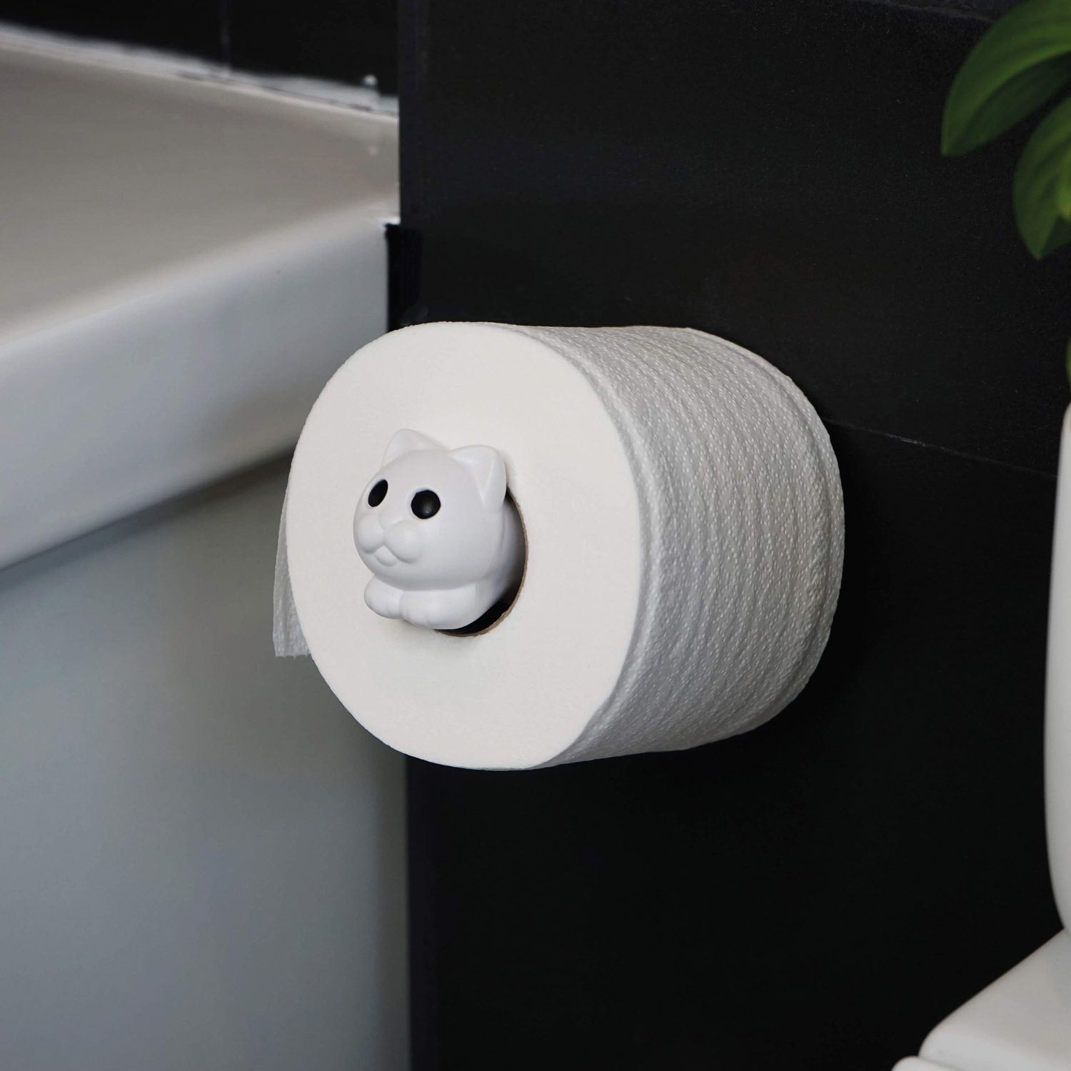 Roll Meo Toiletrolhouder - Wit - Qualy