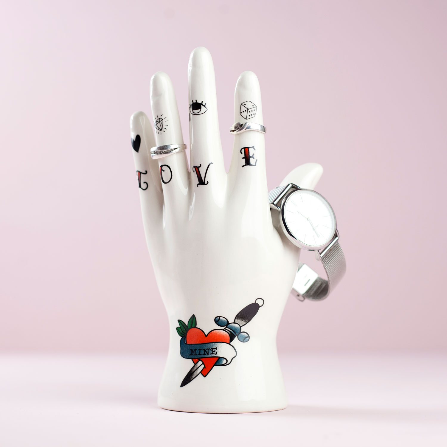 Hand Sieradenhouder - Tattoo - Bitten