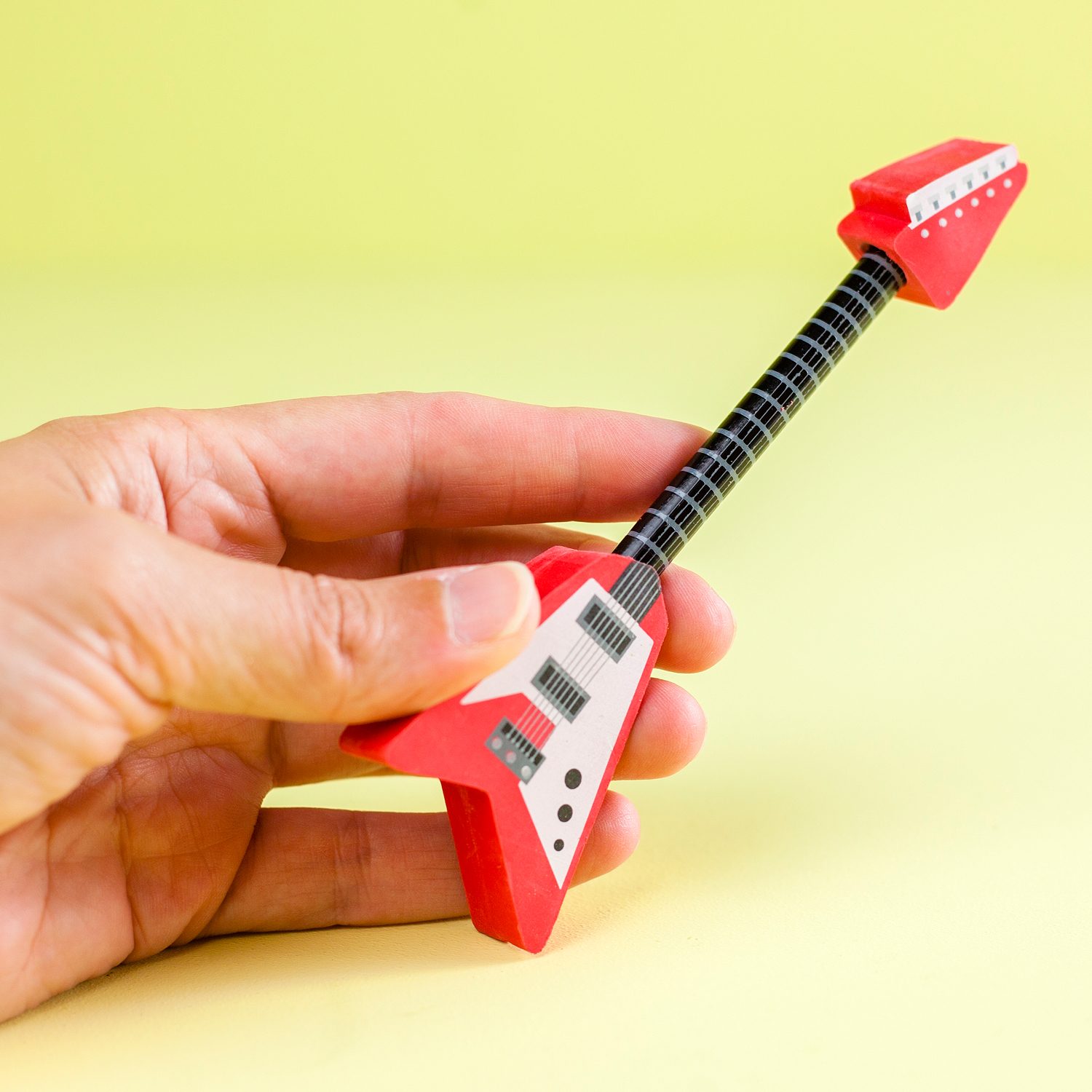 Gitaar Potlood En Gum (Assorti) - Kikkerland