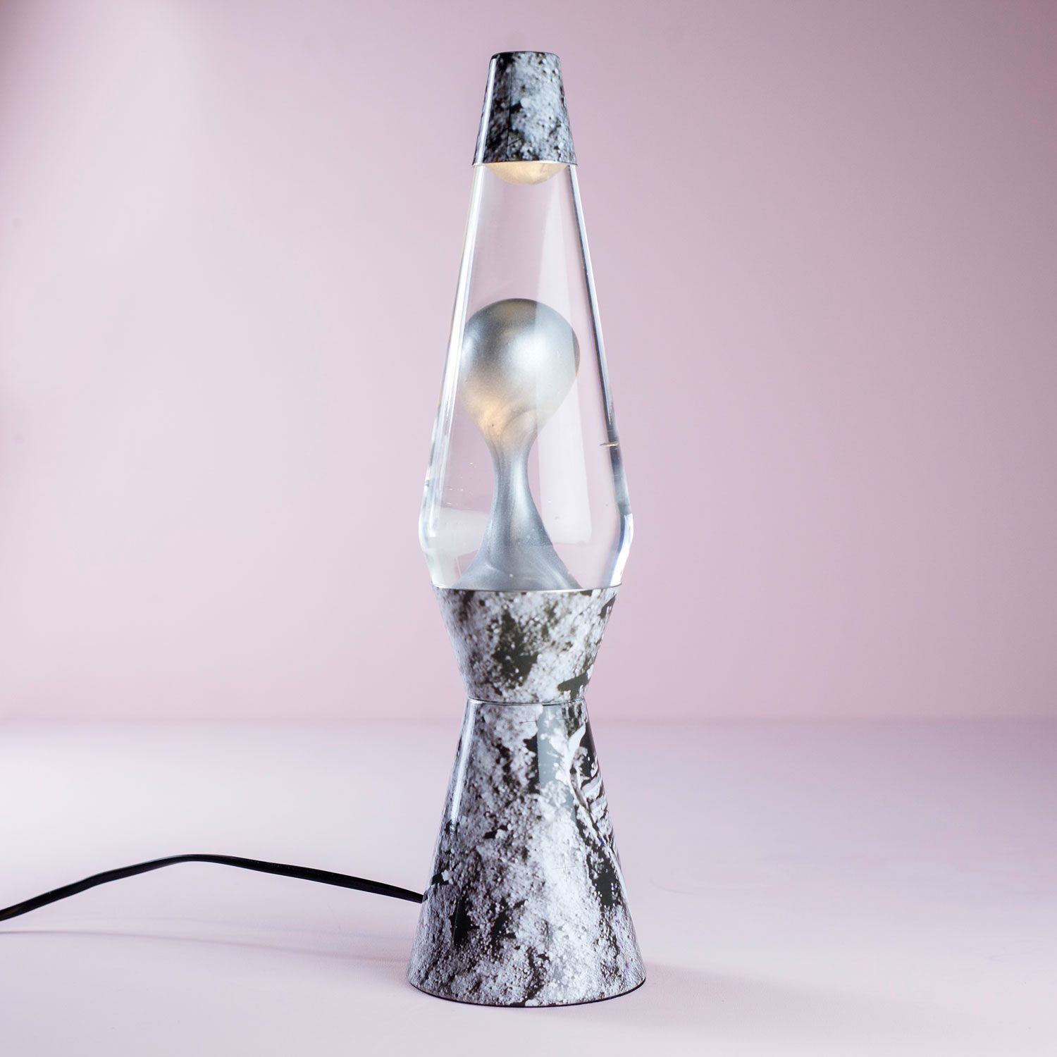 Lavalamp Maan Met Metallic Zilveren Lava - Fisura