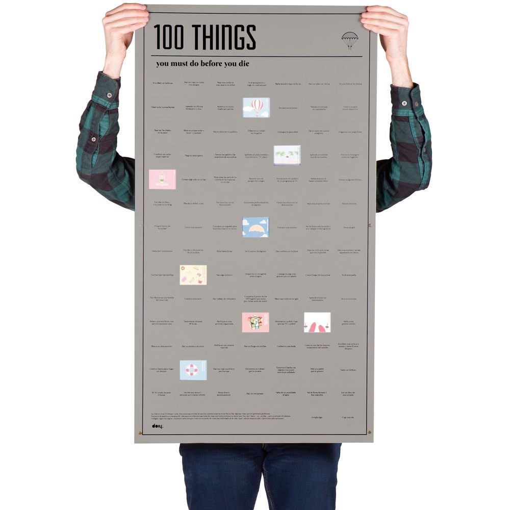 Bucketlist Poster - 100 Things To Do - DOIY