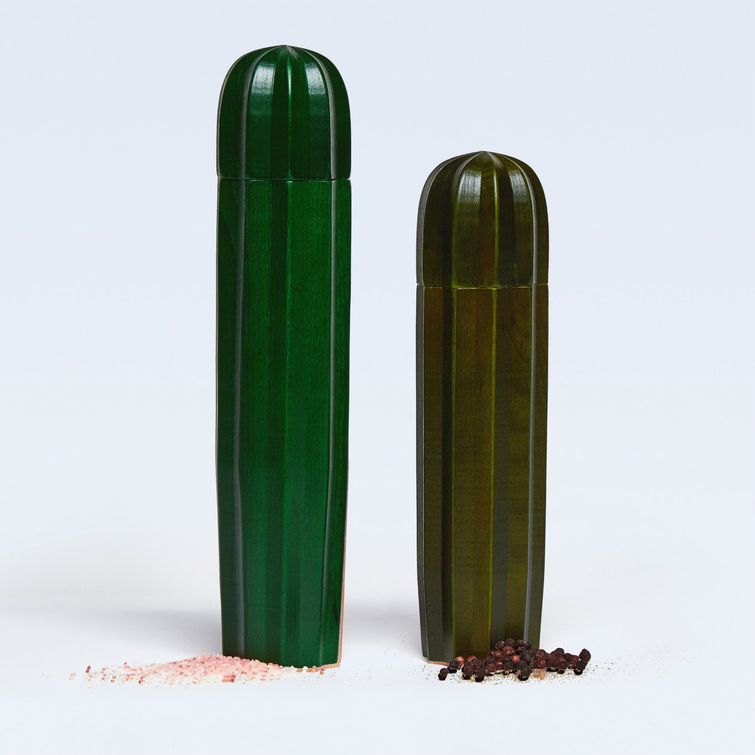 Cacti Cactus Peper- En Zoutstel - Groen Hout - DOIY