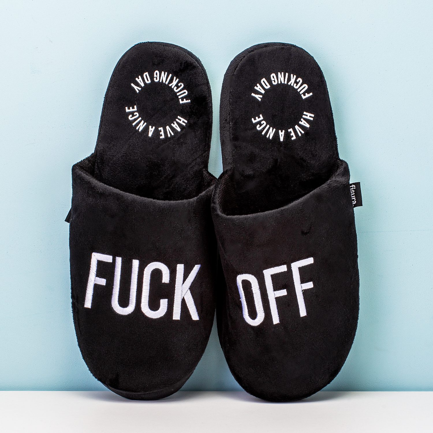 Fuck Off Sloffen - Zwart - Fisura