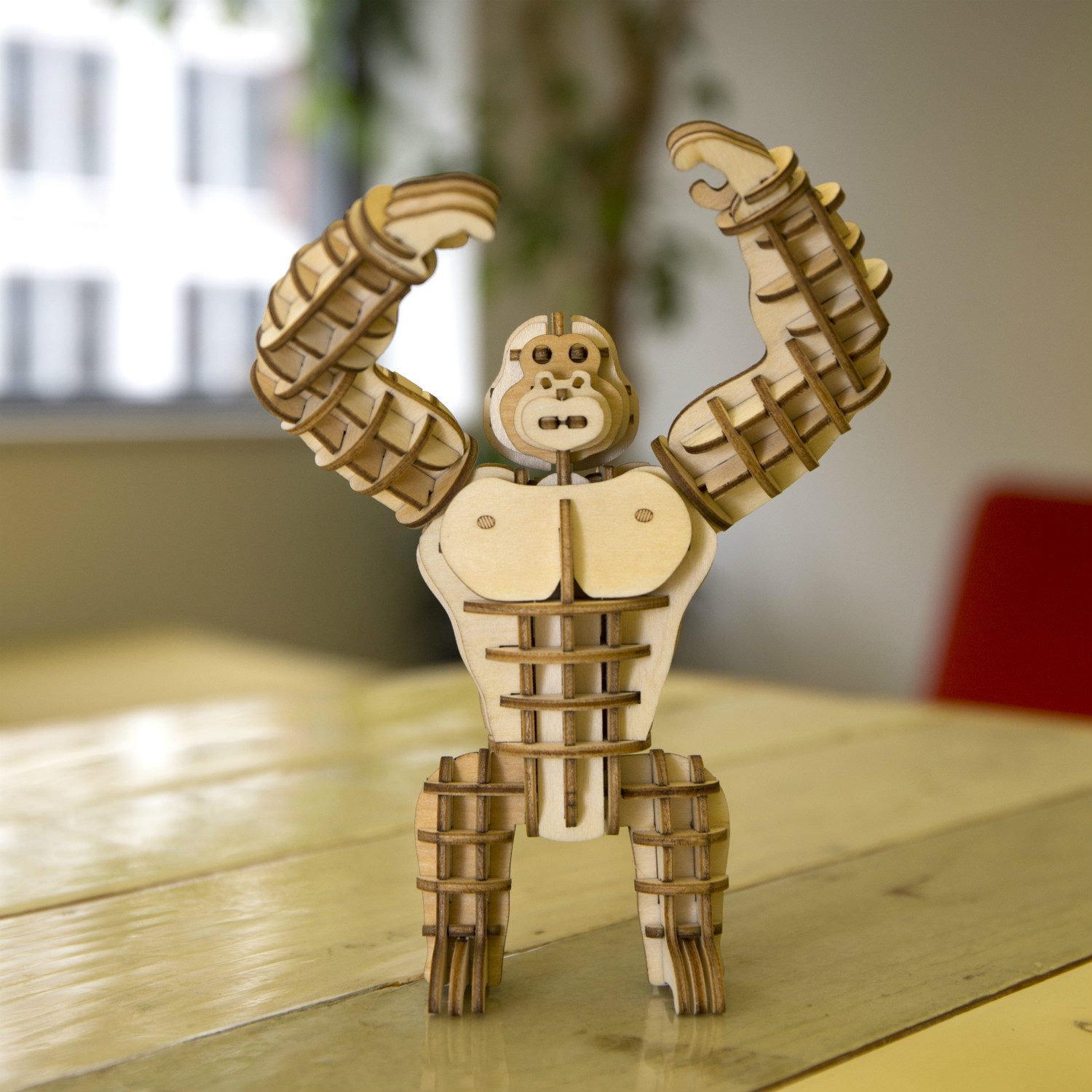 3D Puzzel Van Hout - Gorilla - Kikkerland