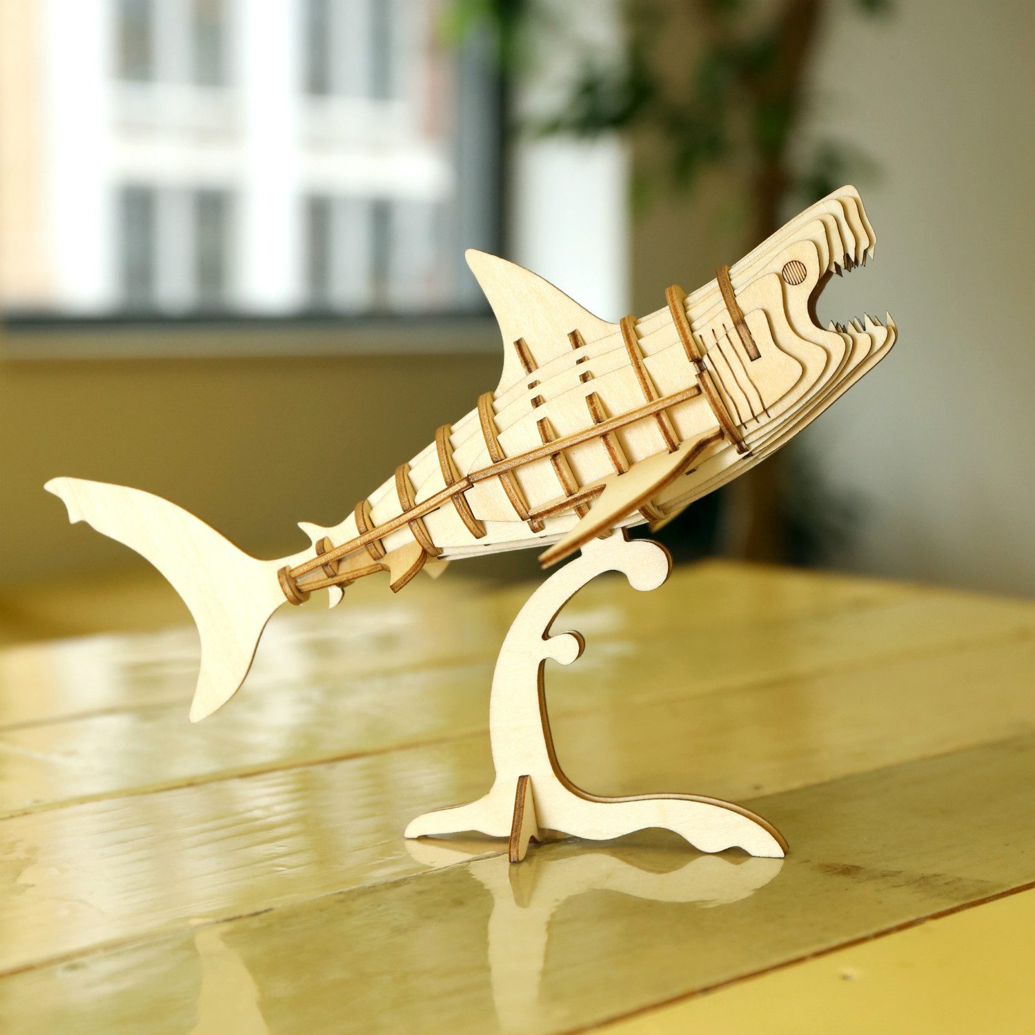 3D Puzzel Van Hout - Haai - Kikkerland