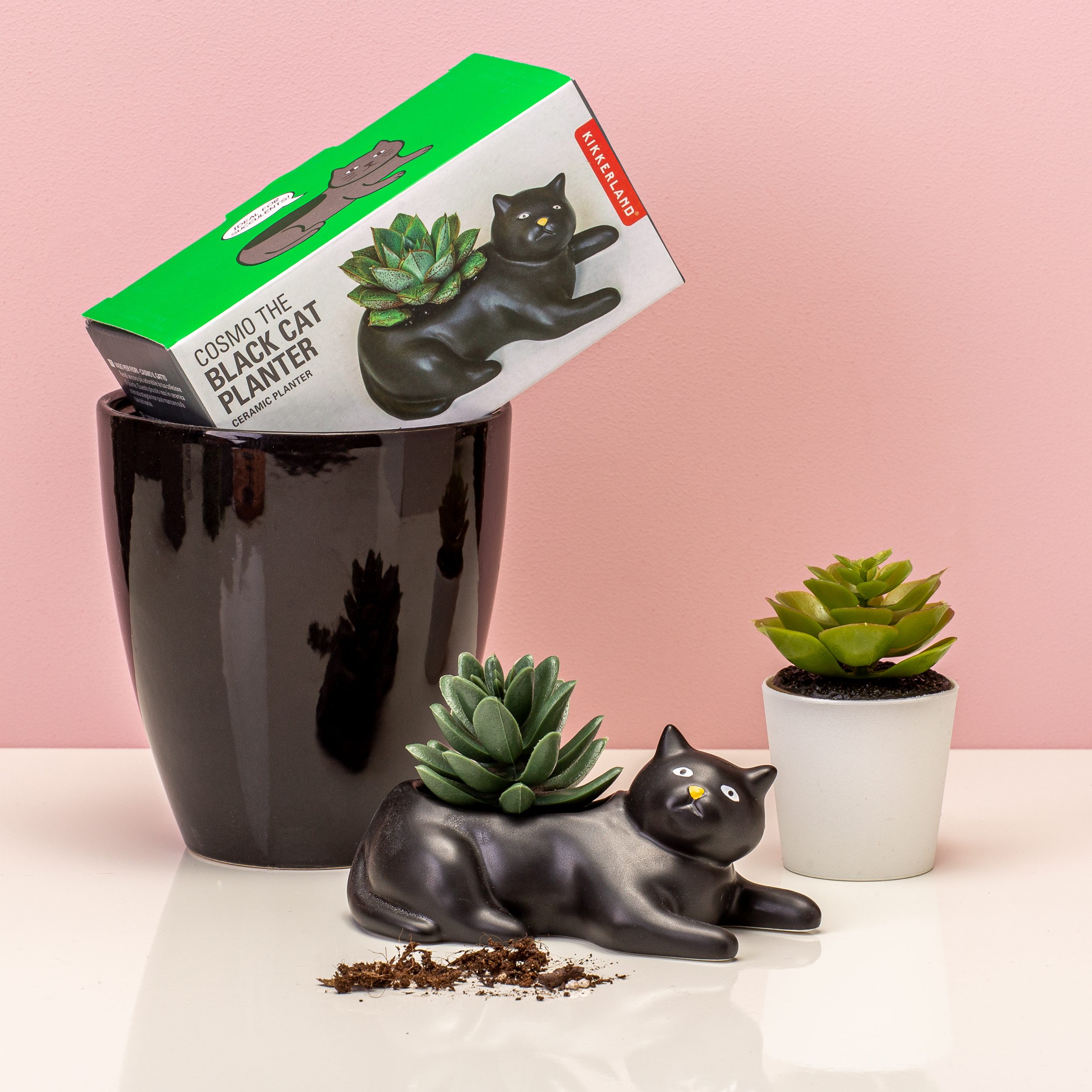 Huisdier Bloempot - Kat - Kikkerland