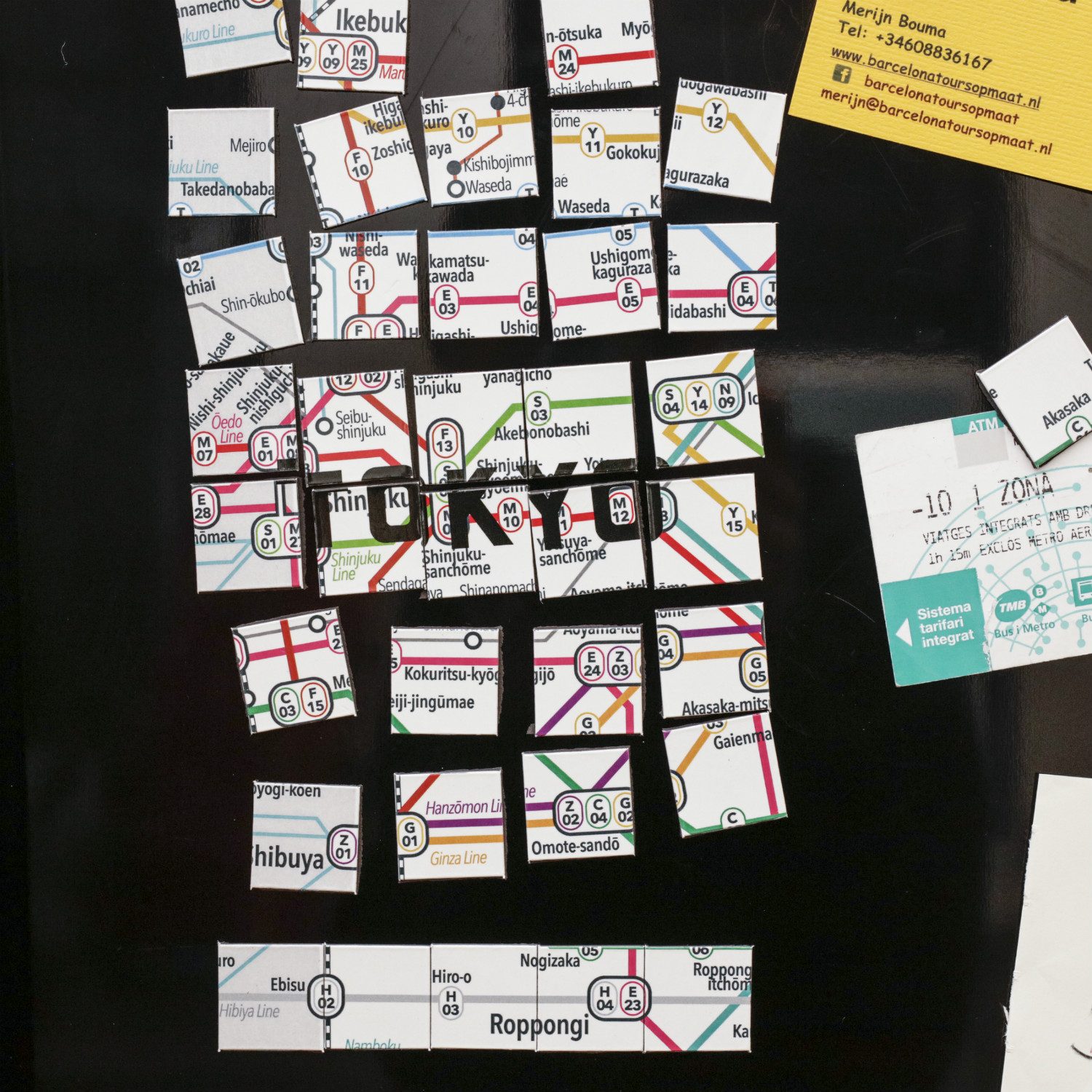 Metrokaart Magneten (Set Van 50) - Tokio - Kikkerland