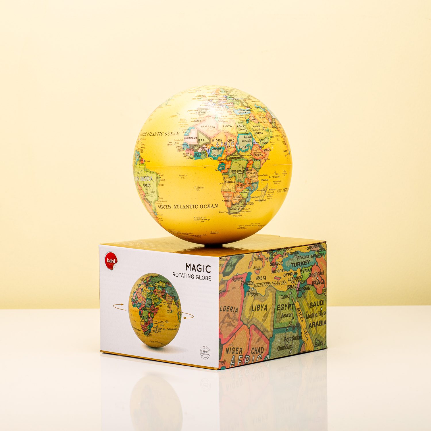 Magisch Draaiende Globe - Geel - Balvi