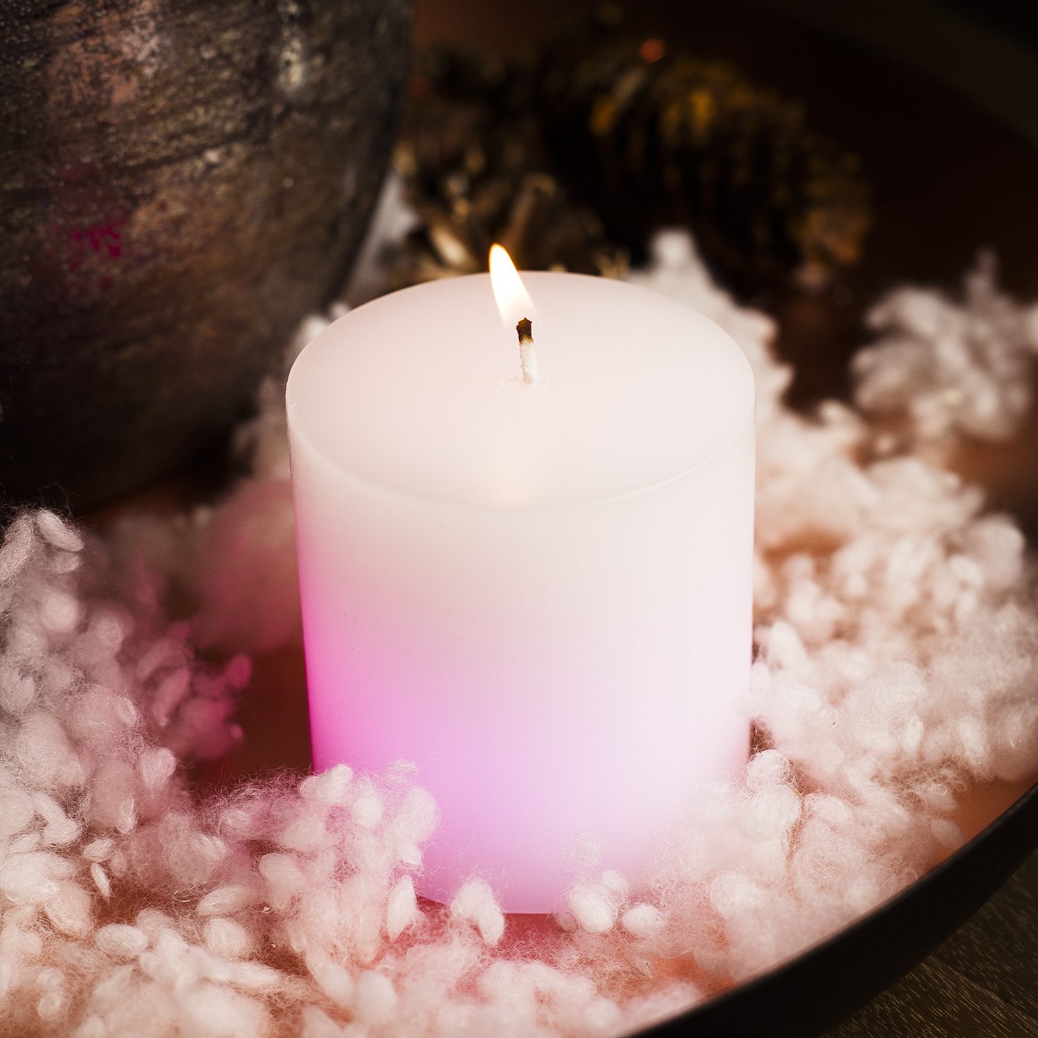 Magic Candle Met Ledverlichting - Oliphant