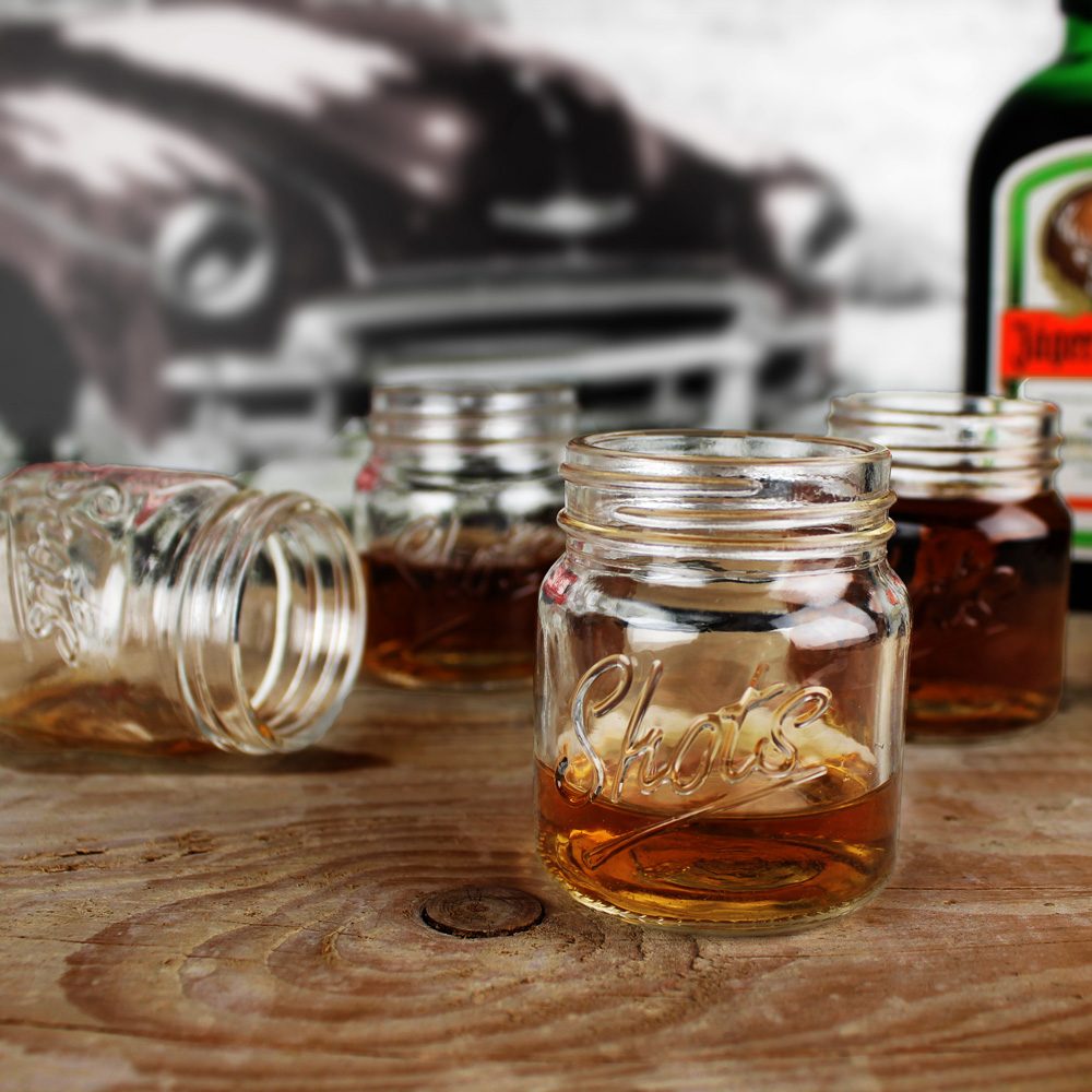 Mason Jar Shotglaasjes (Set Van 4) - Balvi