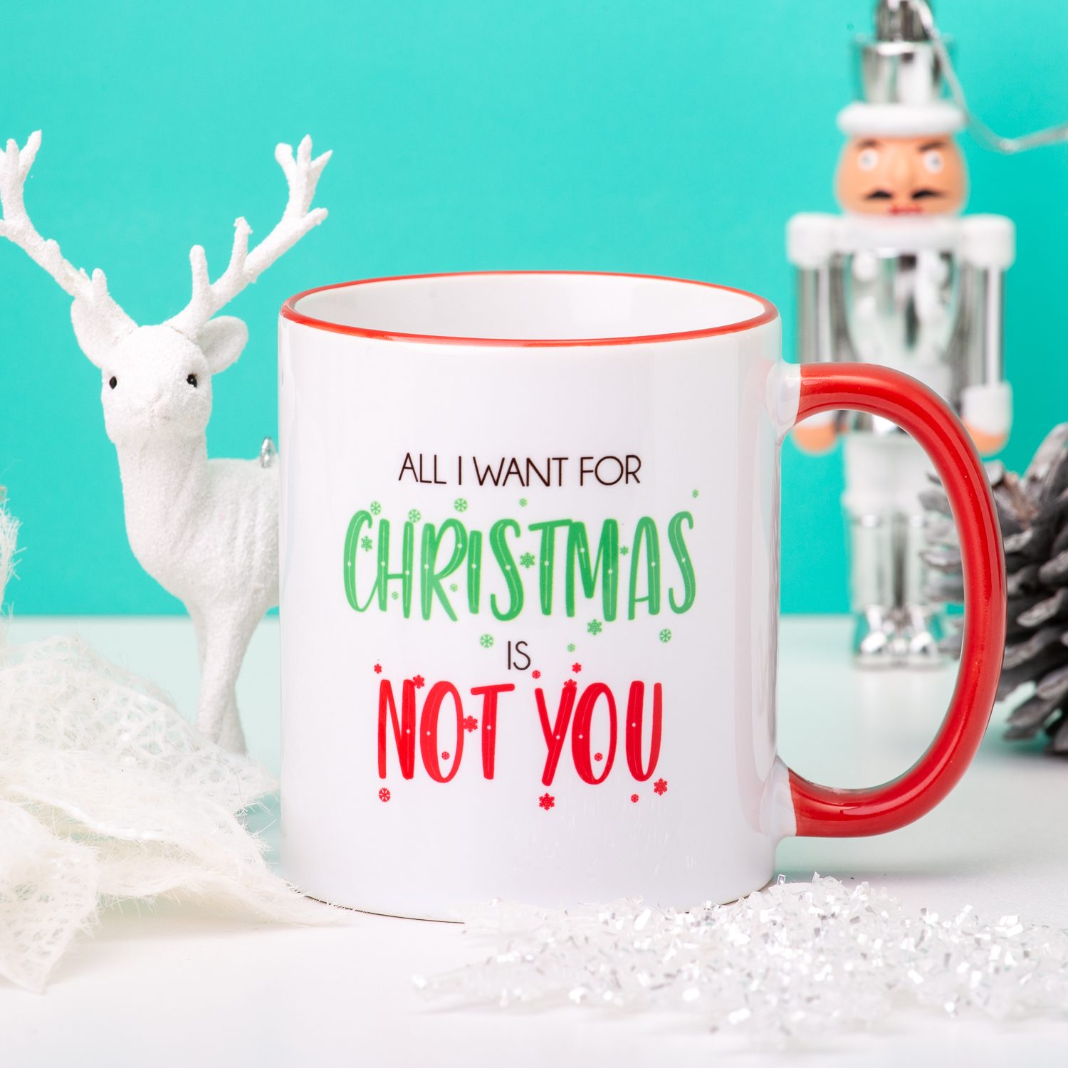 Gepersonaliseerde Mok All I Want For Christmas Is... - Nutcrackers