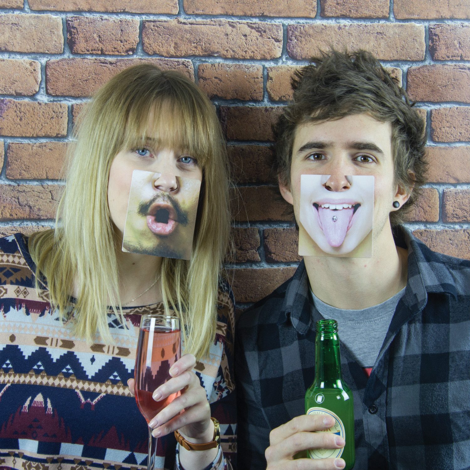 Party Face Mats Onderzetters (Set Van 20) - Paladone