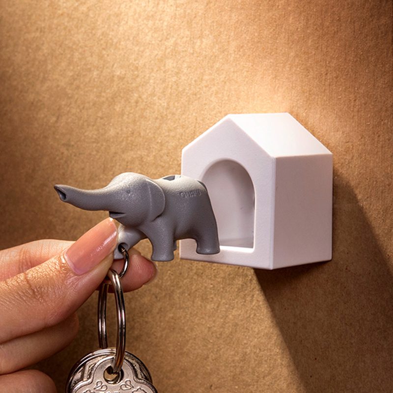 Elephant Sleutelhanger - Grijs - Qualy