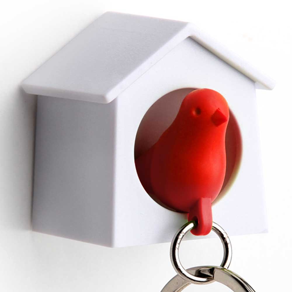 Mini Sparrow Sleutelhanger - Rood - Qualy