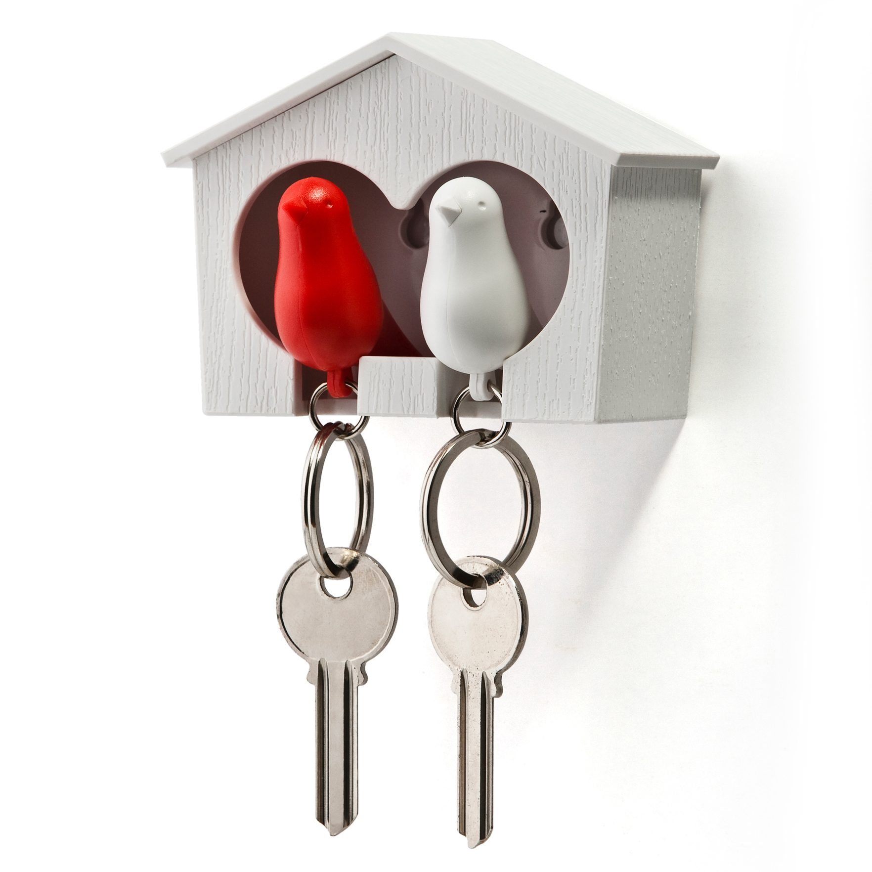 Sparrow Duo Sleutelhanger - Rood - Qualy