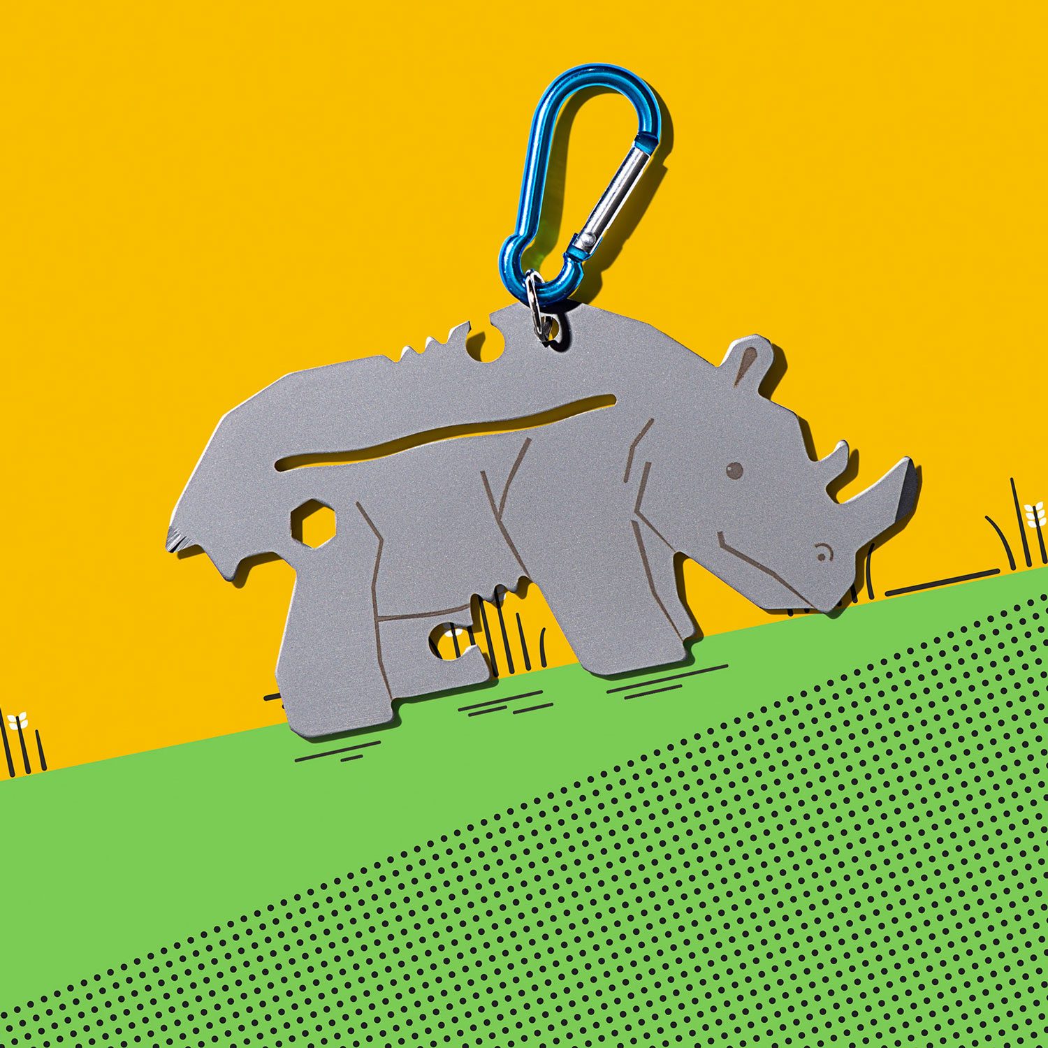 Dieren Multitool - Neushoorn - Wild&Wolf