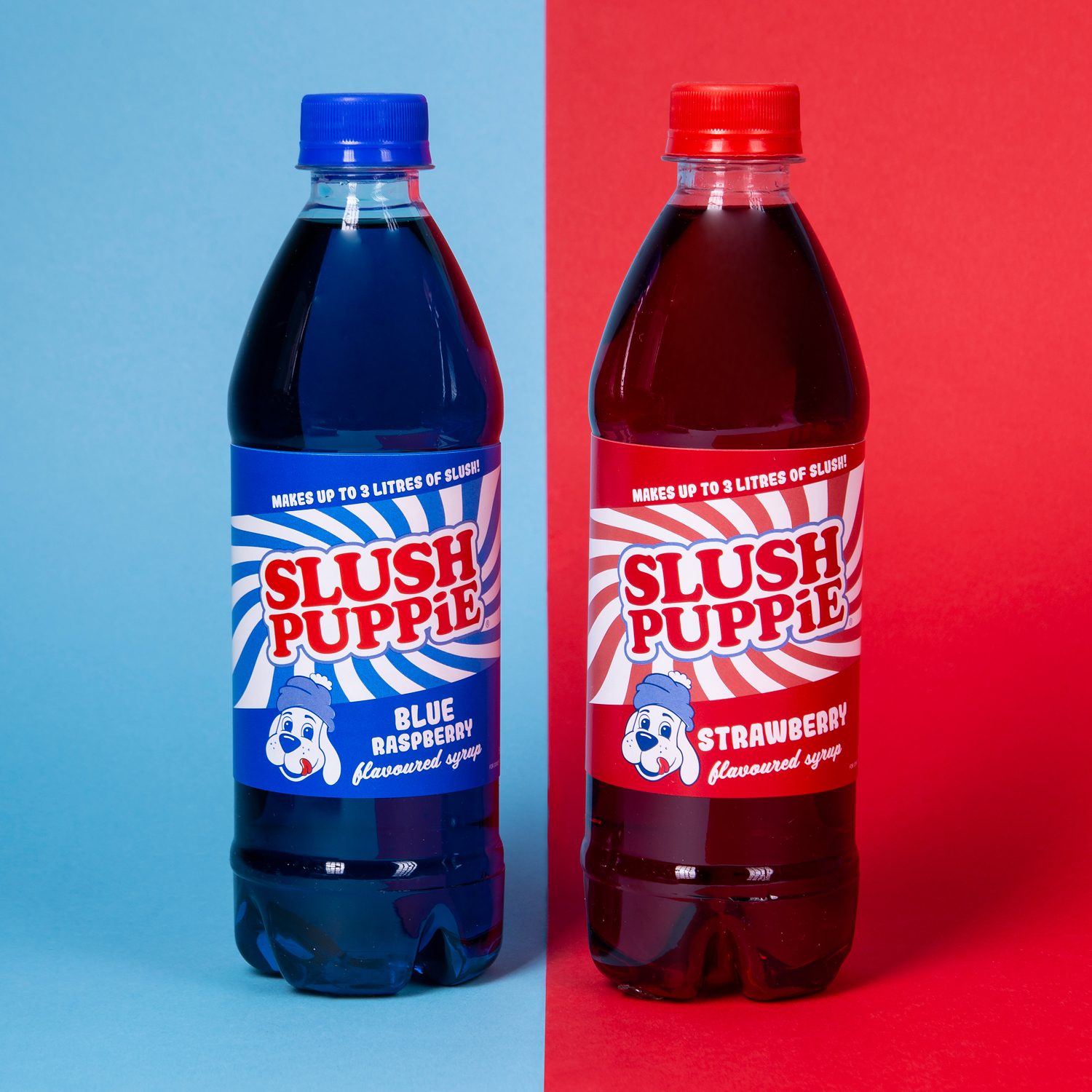 Slush Puppie Duo Pak Siroop - Blue Raspberry &Amp; Strawberry - Fizz