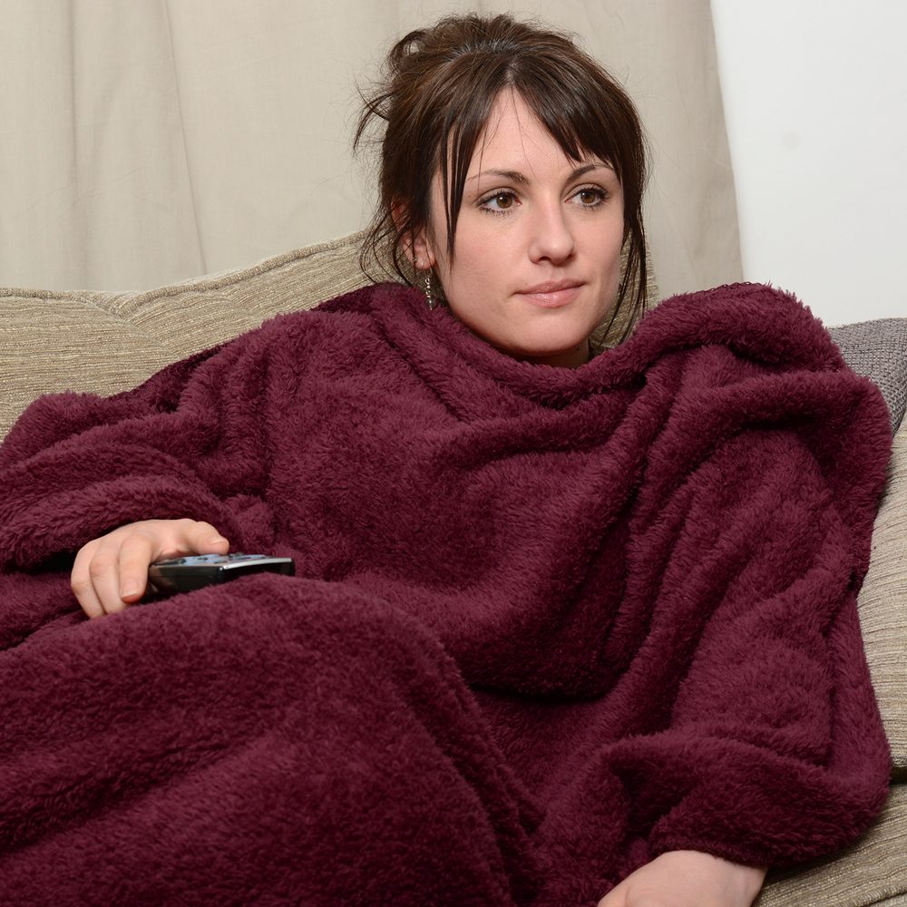 Snug Rug Sherpa Fleece Deken - Moerbei Rood - Snug Rug