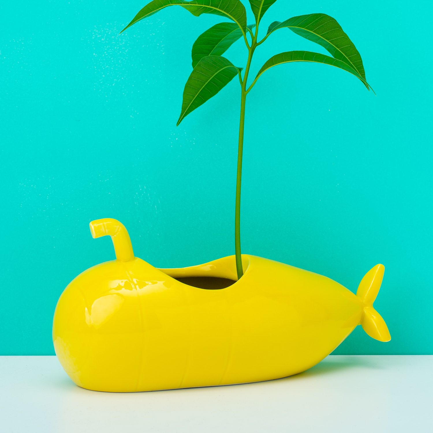 Onderzeeër Bloempot - Groot/Geel - Bitten