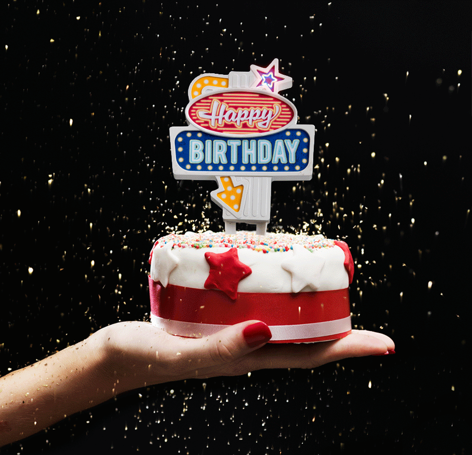 Happy Birthday Caketopper Met Verlichting - Suck UK