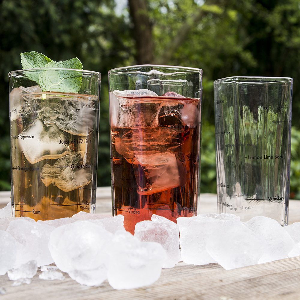 Cocktailglazen Met Recept (Set Van 4) - Large (385 Ml) - Kikkerland