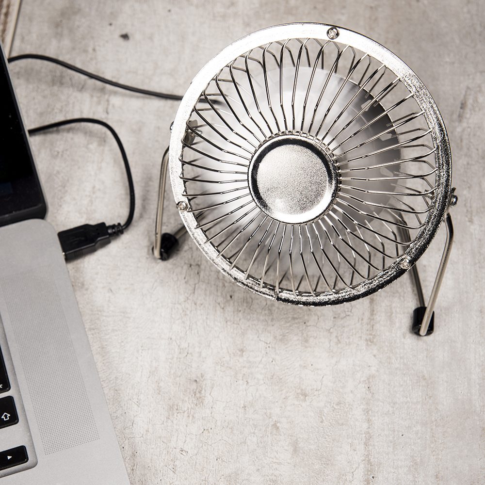Usb Ventilator - Zilver - Kikkerland