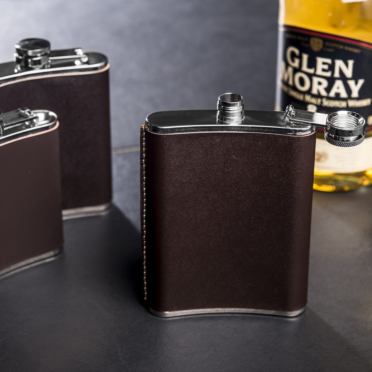 Leren Heupflacon - 230 Ml - Kikkerland