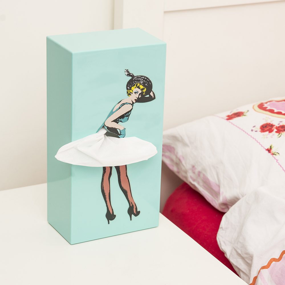 Tissue Up Girl Tissuedispenser - Mint - Luf Design