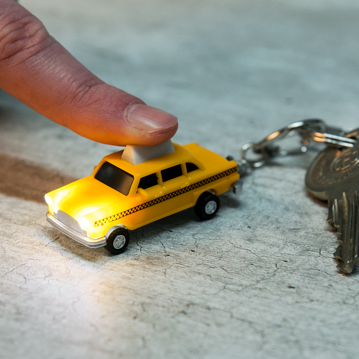 Taxi Led Sleutelhanger - Kikkerland