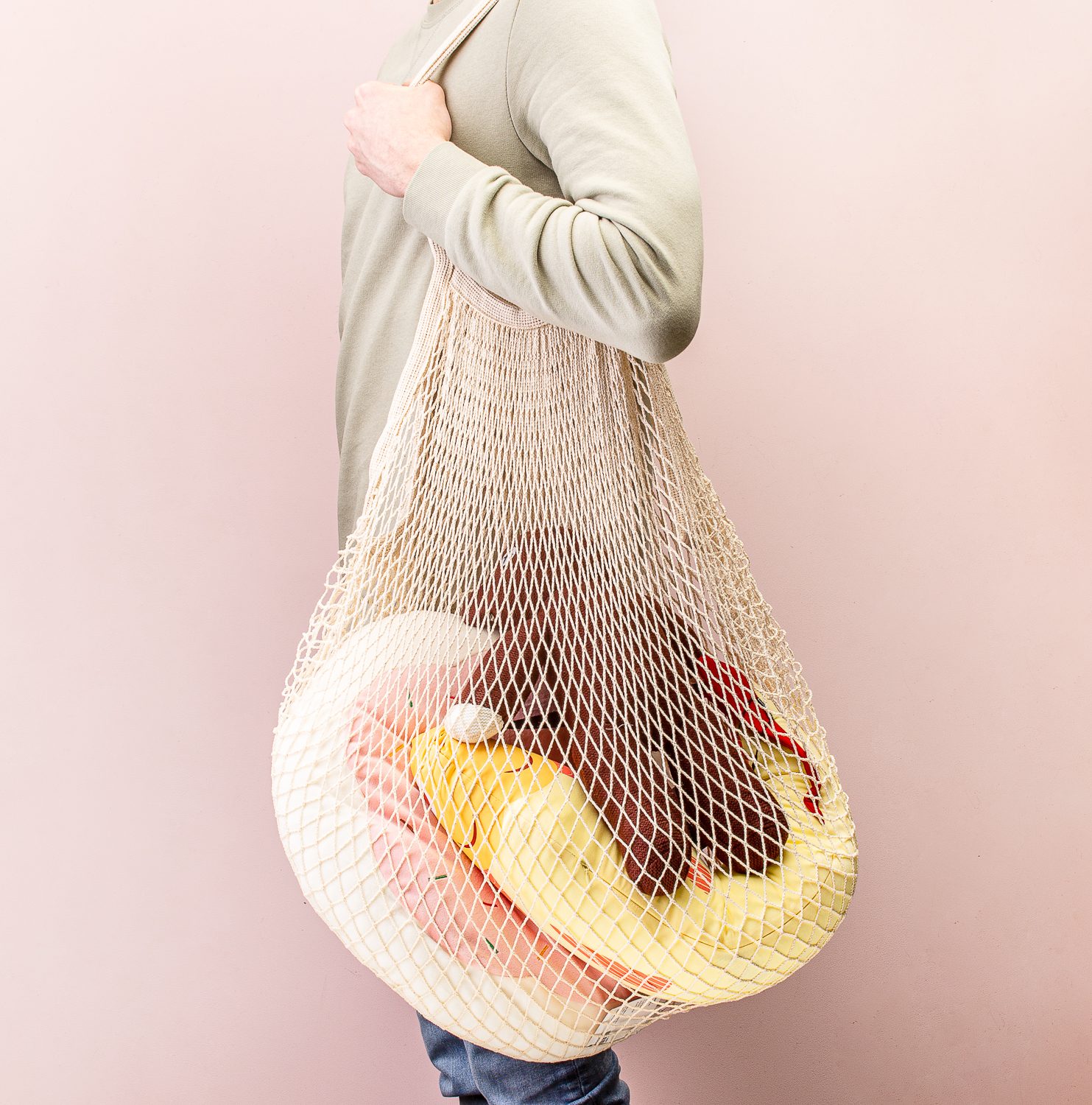 Xxl Boodschappennet - Beige - Kikkerland